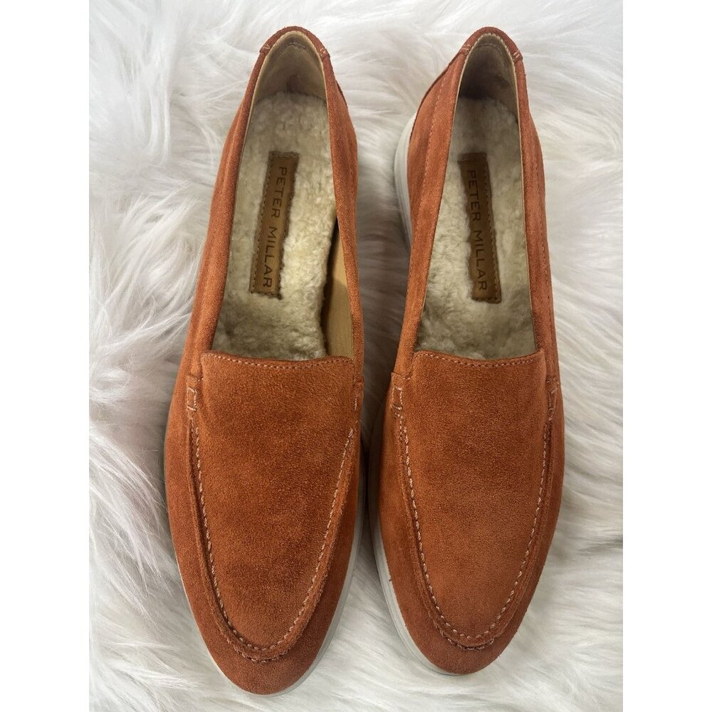 NEW Peter Millar CROWN CRAFT EXCURSIONIST VENETIAN SUEDE LOAFER Vtg Cayenne 9.5 - Picture 2 of 9